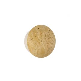 Aplice, corpuri de iluminat pentru pereti - Mini Aplica de perete LED din piatra naturala si metal alb NATURAL STONE