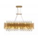 Candelabre, Lustre - Lustra pentru Insula Bucatarie sau Dining, Belle 16Lt, metal auriu si cristale