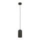 Pendule, Lustre suspendate - Pendul LED din piatra neagra si metal negru NATURAL STONE