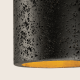 Pendule, Lustre suspendate - Pendul LED din piatra neagra si metal negru NATURAL STONE