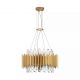 Pendule, Lustre suspendate - Lustra suspendata diametru 50cm, Belle 12Lt, metal auriu si cristale