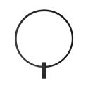 Aplica de perete design circular, lumina ambientala LED 23W, aluminiu negru