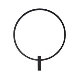 Aplice, corpuri de iluminat pentru pereti - Aplica de perete design circular, lumina ambientala LED 23W, aluminiu negru