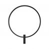 Aplica de perete design circular, lumina ambientala LED 23W, aluminiu negru