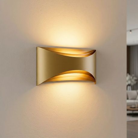 Aplice, corpuri de iluminat pentru pereti - Aplica perete iluminat ambiental sus si jos Leon LED, Gold