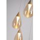 Pendule, Lustre suspendate - Lustra cu 5 Pendule LED sand cu sticla sampanie Pear