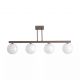 Lustre aplicate - Lustra cu 4 surse de lumina, globuri de sticla mata, Frosty