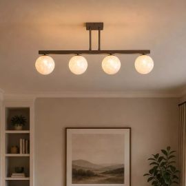 Lustre aplicate - Lustra cu 4 surse de lumina, globuri de sticla mata, Frosty