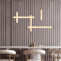 Lustra design geometric, alabastru natural, LED 93W 3000K 