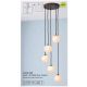 Pendule, Lustre suspendate - Lustra cu 5 pendule, globuri de sticla mata, Frosty