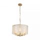 Pendule, Lustre suspendate - Lustra suspendata Flute 5Lt, metal auriu, sticla transparenta