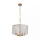 Pendule, Lustre suspendate - Lustra suspendata Flute 5Lt, metal auriu, sticla transparenta