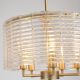 Pendule, Lustre suspendate - Lustra suspendata Flute 5Lt, metal auriu, sticla transparenta