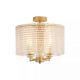 Lustre aplicate - Lustra aplicata Flute 4Lt, metal auriu, sticla transparenta