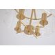 Lustre aplicate - Lustra aplicata Flute 4Lt, metal auriu, sticla transparenta