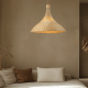 Lustra/Pendul din ratan natural, design boho style, Selby