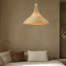 Pendule, Lustre suspendate - Lustra/Pendul din ratan natural, design boho style, Selby