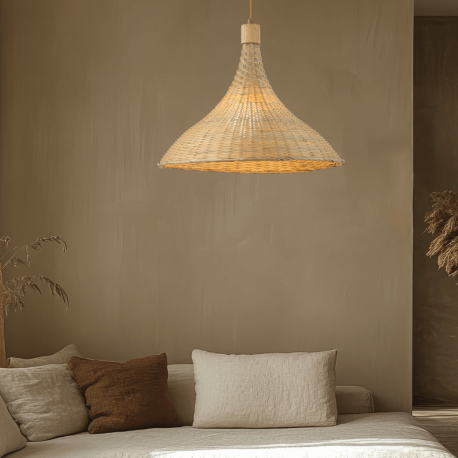 Pendule, Lustre suspendate - Lustra/Pendul din ratan natural, design boho style, Selby