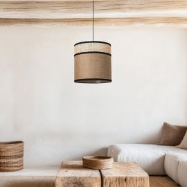 Pendule, Lustre suspendate - Lustra/Pendul design rustic din panza si rattan BURLAP