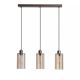 Pendule, Lustre suspendate - Lustra cu 3 Pendule bronz cu sticla sampanie Kent