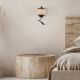 Aplice, corpuri de iluminat pentru pereti - Aplica de perete design rustic din panza si rattan BURLAP