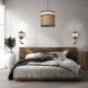 Aplice, corpuri de iluminat pentru pereti - Aplica de perete design rustic din panza si rattan BURLAP