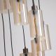 Pendule, Lustre suspendate - Lustra cu 8 Pendule bronz cu sticla sampanie Kent