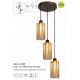 Pendule, Lustre suspendate - Lustra cu 3 Pendule bronz cu sticla sampanie Kent