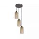 Pendule, Lustre suspendate - Lustra cu 3 Pendule bronz cu sticla sampanie Kent