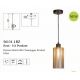Pendule, Lustre suspendate - Pendul modern bronz cu sticla sampanie Kent