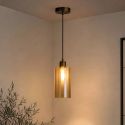 Pendul modern bronz cu sticla sampanie Kent