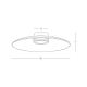 Lustre aplicate - Lustra aplicata din sticla diametru 50cm, LED TAWNY GLASS