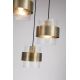 Pendule, Lustre suspendate - Lustra cu 3 pendule din metal alama antic si sticla canelata Royal