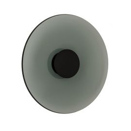 Aplice, corpuri de iluminat pentru pereti - Aplica de perete din sticla diametru 50cm, LED Smoked Glass