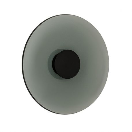 Aplice, corpuri de iluminat pentru pereti - Aplica de perete din sticla diametru 50cm, LED Smoked Glass