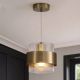 Pendule, Lustre suspendate - Pendul din metal alama antic si sticla canelata Royal