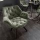 Scaune - Set de 2 scaune pivotante The Dutch Comfort, catifea verde inchis