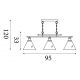 Pendule, Lustre suspendate - Lustra suspendata design clasic Pyramid silver satin