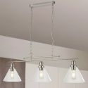 Lustra suspendata design clasic Pyramid silver satin