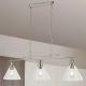 Pendule, Lustre suspendate - Lustra suspendata design clasic Pyramid silver satin