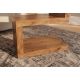 Masute Living - Masuta laterala in forma de S, 60cm, finisaj maro miere, lemn de mango