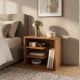 Masute Living - Masuta laterala cu rafturi CUBUS 45cm, lemn de mango