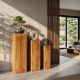 Masute Living - Set de 3 coloane decorative Makassar, lemn de mango