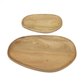 Parfumuri de camera, Idei cadouri, Obiecte decorative - Set de 2 tavi elegante din lemn masiv AMAZONAS