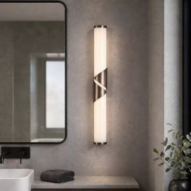 Aplice oglinda, tablou - Aplica de perete LED baie IP44 Wrap bronz