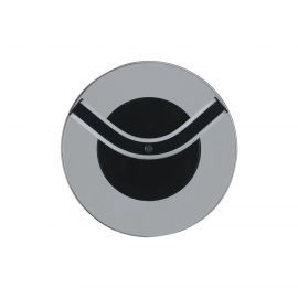Aplice, corpuri de iluminat pentru pereti - Aplica de perete LED metal negru cu sticla fumurie, HALLEY