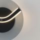 Aplice, corpuri de iluminat pentru pereti - Aplica de perete LED metal negru cu sticla fumurie, HALLEY