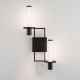 Aplica de perete LED metal negru cu sticla, LUMIEN