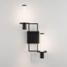 Aplica de perete LED metal negru cu sticla, LUMIEN