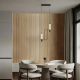 Pendule, Lustre suspendate - Lustra suspendata LED metal negru cu sticla, LUMIEN
